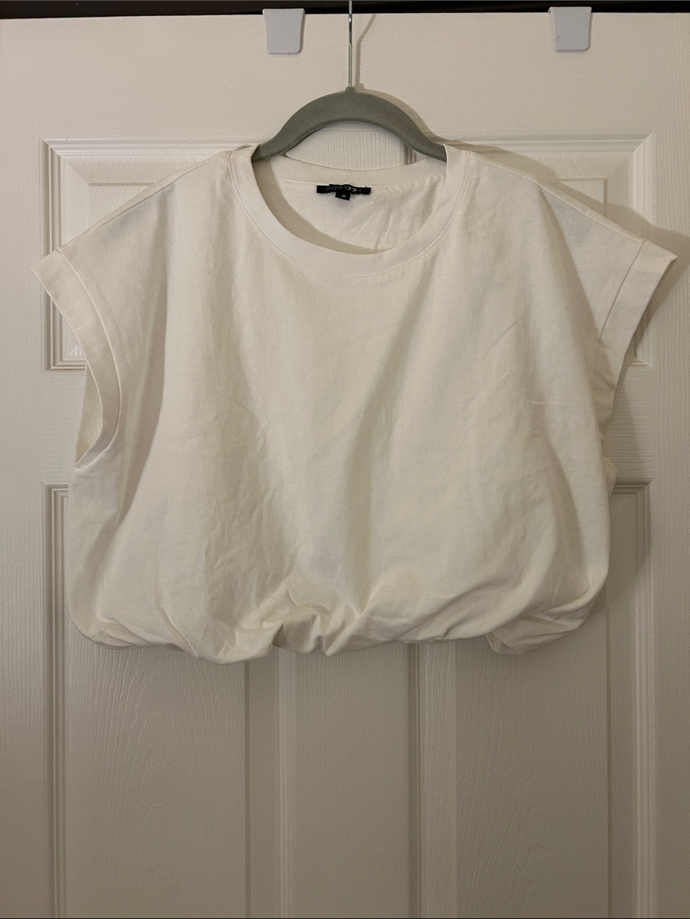 NWOT Papermoon White Boxy Crop Top